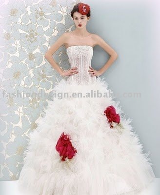 feather wedding dress The Party Loft